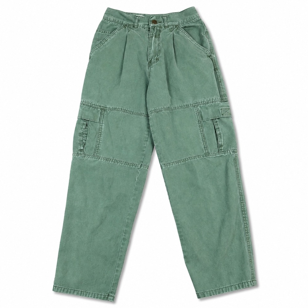 Vintage Apparatus Cargo Pants Girls Juniors Size 15 Slim Green Y2K‎ 90s Utility